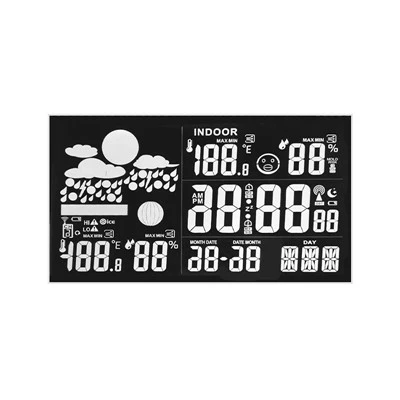 4 stafa 7 hluta LCD skjár